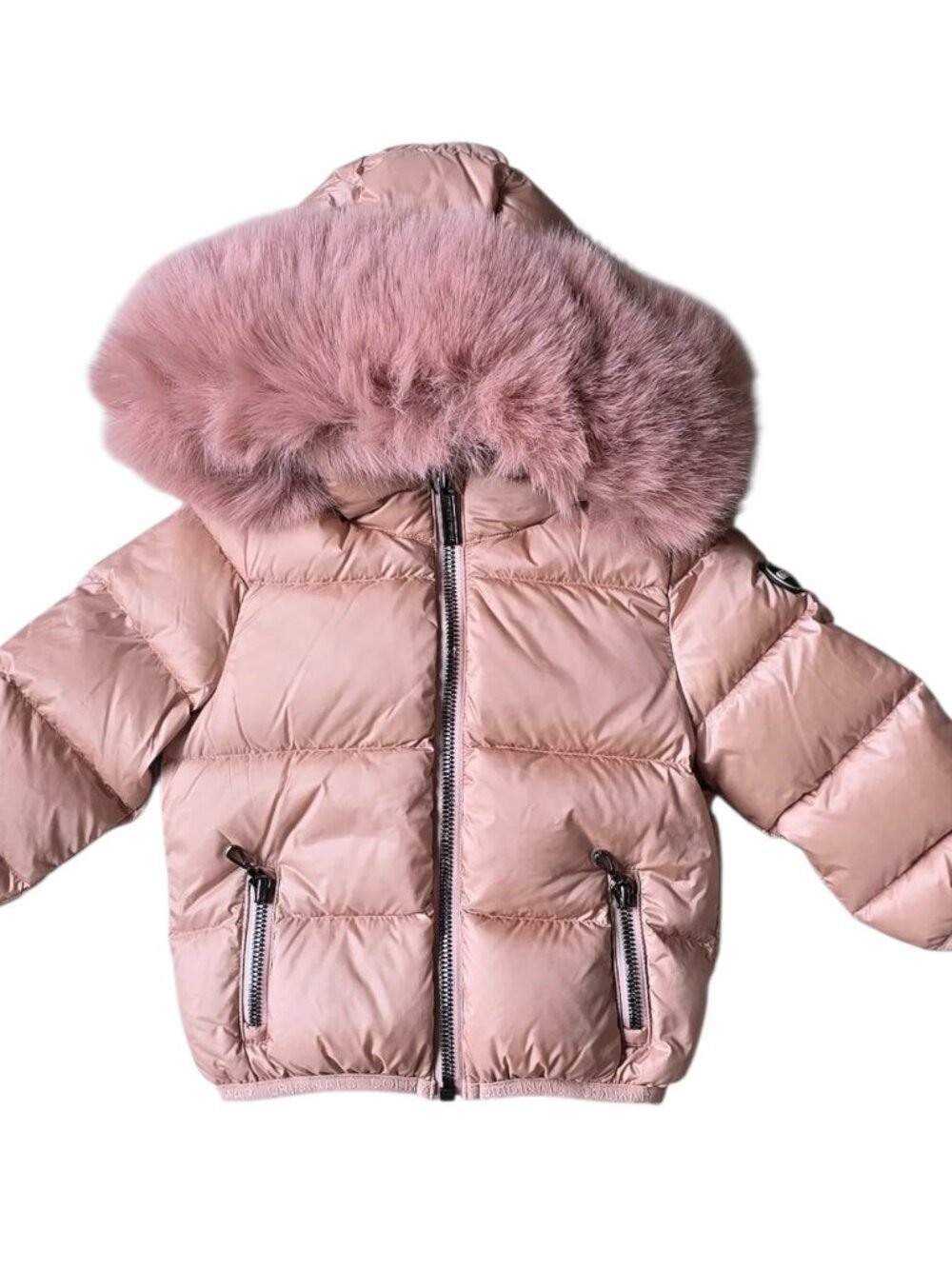 Colmar Baby Down Jacket With Fur - Vintage Rose